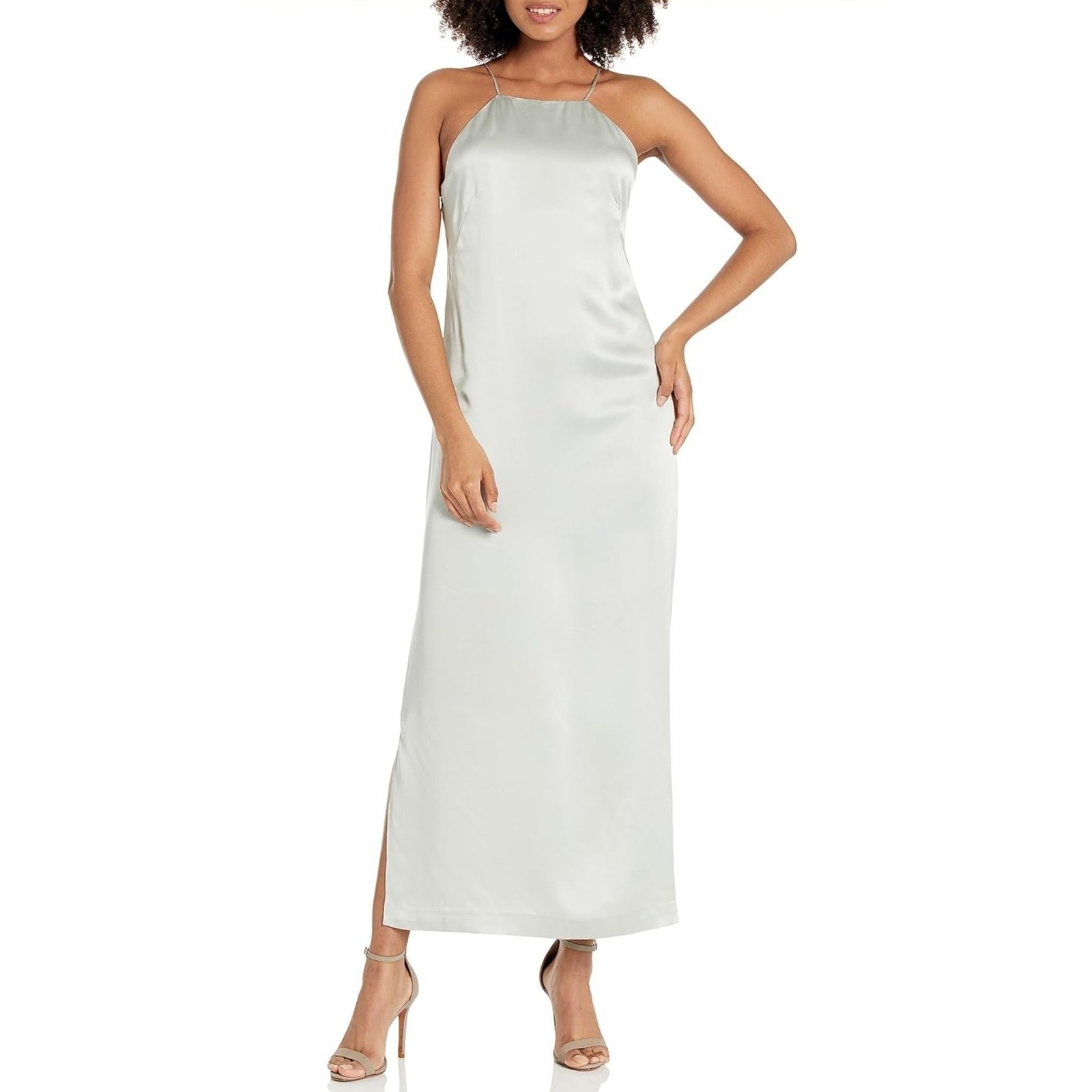 Club Monaco Silk Charmeuse Occasion Dress Sage Green Womens 14 Nwt